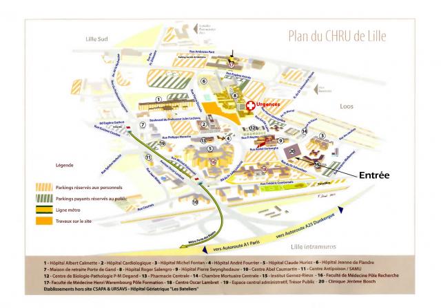 Plan du CHRU Lille