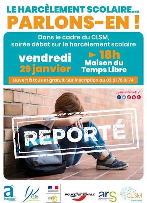 Affiche harcelement scolaire report