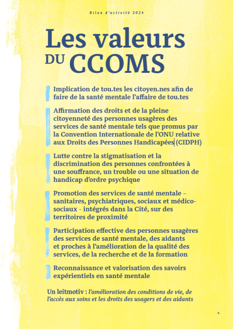 Les valeurs du CCOMS