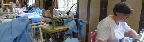 atelier de confection sur-blouse